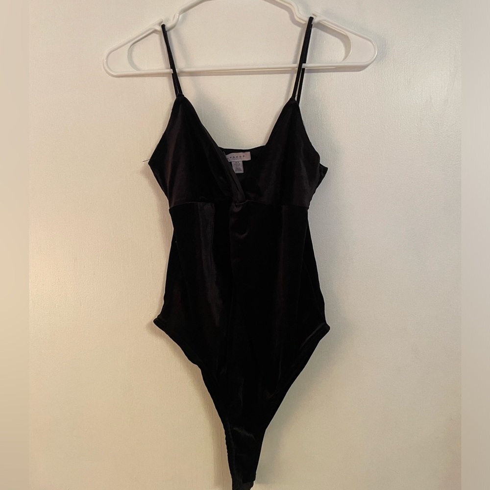 TopShop Velvet Bodysuit